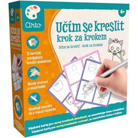 ARTO Učím se kreslit Krok za krokem naučná sada v krabici