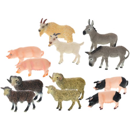 Zvířátko domácí farma 9-12cm plastová figurka zvířátko 12 druhů