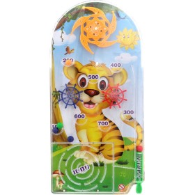 Hra Tivoli pinball s kuličkovým bludištěm 2v1 zvířátka 4 druhy plast
