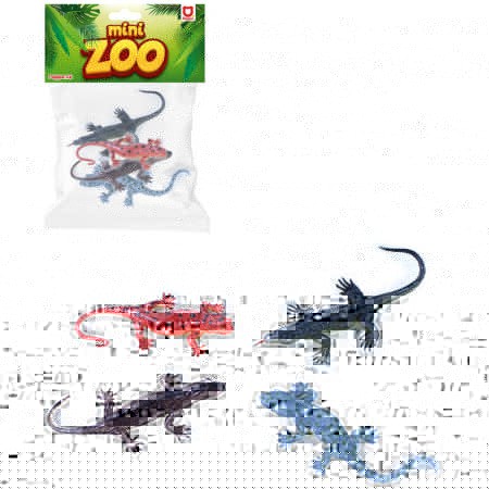 Zvířátko ještěrka set 4ks různé druhy v sáčku