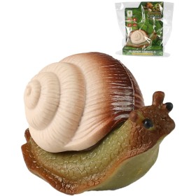 Zvířátko hlemýžď 11cm měkký gumový šnek s plastovou ulitou