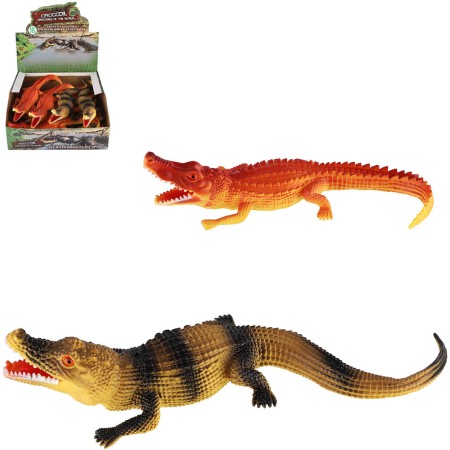 Zvířata krokodýl 28cm plastové figurky zvířátka 2 druhy