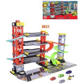 DICKIE Garáž Parking 4 patra parkovací dům set s autíčky na baterie Světlo Zvuk