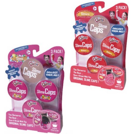 Sliz v kapsli set 3ks s doplňky různé barvy na kartě