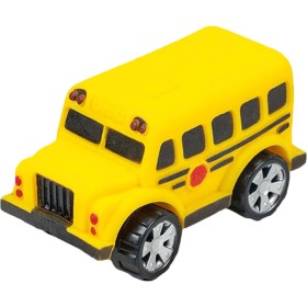 Antistresový strečový žlutý školní autobus měkký na mačkání a natahování