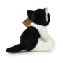 PLYŠ Kočka plyšová černo-bílá sedící 14 cm ECO-FRIENDLY