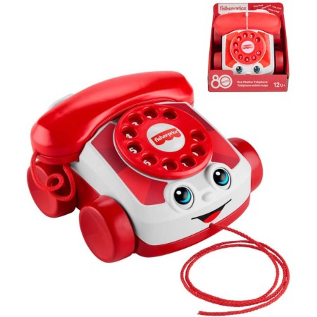 FISHER PRICE Baby telefon tahací sluchátkový s očima 80. výročí Mattel