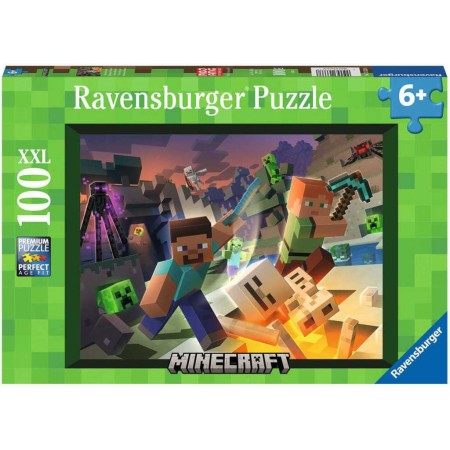 RAVENSBURGER Puzzle XXL Monstra z Minecraftu 100 dílků 49x36cm skládačka