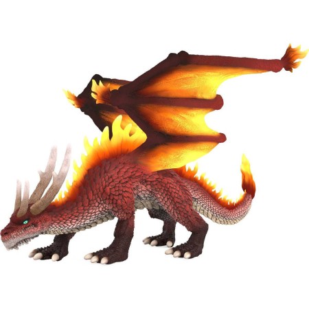 Drak mýtický ohnivý 17cm plastová figurka