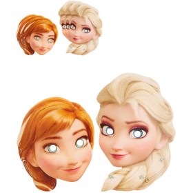 KARNEVAL Maska papírová Frozen set 6ks *KARNEVALOVÝ DOPLNĚK*