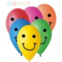 GEMAR Balónek nafukovací 26cm Pastelový potisk SMILE různé barvy 1ks