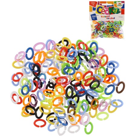 Céčka barevná set 150ks retro mix barev v sáčku