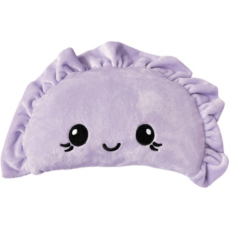 PLYŠ Polštářek knedlíček 42cm fialový s obličejem *PLYŠOVÉ HRAČKY*