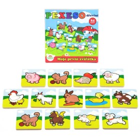 DŘEVO Hra baby pexeso Moje první zvířátka 24 dílků *DŘEVĚNÉ HRAČKY*