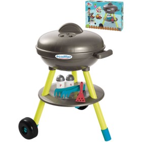 ECOIFFIER Baby gril zahradní kulatý set s maketami potravin a nástroji plast