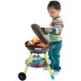 ECOIFFIER Baby gril zahradní kulatý set s maketami potravin a nástroji plast