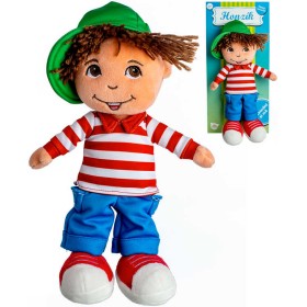 Panenka látková hadrová kluk Honzík 30cm textilní na baterie mluví česky CZ Zvuk