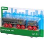 BRIO DŘEVO Set lokomotiva + vagon na uhlí vlak rychlá střela