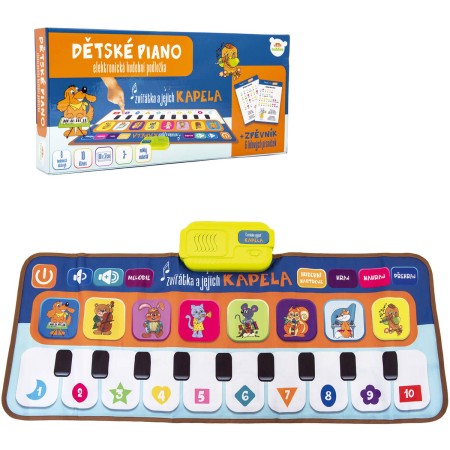 Podložka interaktivní pianko zvířátka a jejich kapela se zpěvníkem na baterie Zvuk