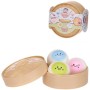 Knedlíček Kawai Squishy Dumpling mačkací antistresový knedlík 3ks v košíku
