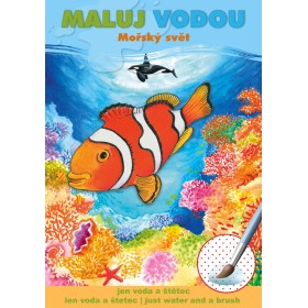 AKIM Maluj vodou podle barevných teček Mořský svět A5