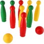 WADER Hra Kuželky barevné set 9ks + 2 koule bowling plast 80020