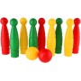 WADER Hra Kuželky barevné set 9ks + 2 koule bowling plast 80020