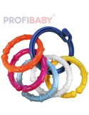 PROFIBABY Kroužek baby plastový s přívěsky chrastítko v sáčku