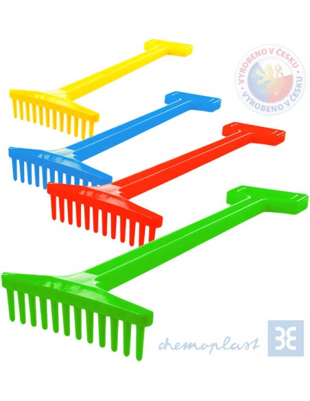 CHEMOPLAST Hrábě (hrabičky) velké na písek plastové 4 barvy