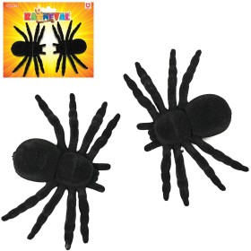 Pavouk černý 11cm halloween dekorace set 2ks na kartě