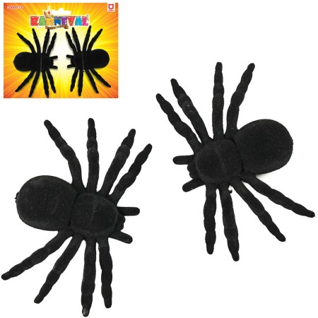 Pavouk černý 11cm halloween dekorace set 2ks na kartě