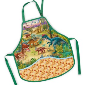 Zástěra dětská Dinosauři 50x55cm na výtvarnou výchovu