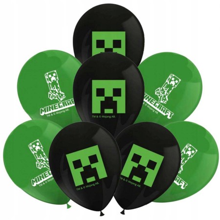 PROCOS Balónky nafukovací 28cm potisk MINECRAFT set 8ks