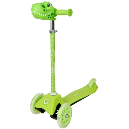 Koloběžka baby dětská Dinosaurus LED kolečka na baterie Světlo