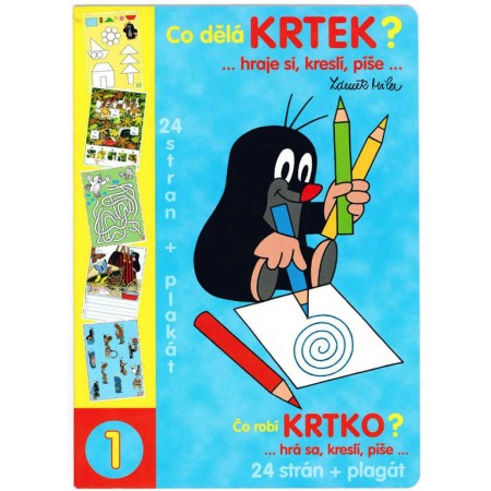 AKIM Krtkův blok samolepkový s aktivitami Co dělá Krteček? A4