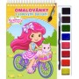 AKIM Omalovánky set s barvami a štětcem Jahůdka (Strawberry Shortcake)