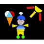 DETOA Puzzle děti magnetické * DŘEVĚNÉ HRAČKY *