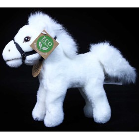 PLYŠ Kůň s ohlávkou bílý 20cm Eco-Friendly *PLYŠOVÉ HRAČKY*