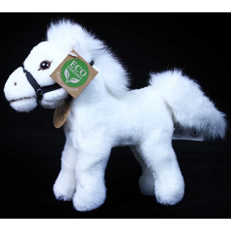 PLYŠ Kůň s ohlávkou bílý 20cm Eco-Friendly *PLYŠOVÉ HRAČKY*