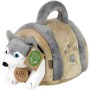 PLYŠ Pes Husky 13cm set s přepravkou Eco-Friendly *PLYŠOVÉ HRAČKY*
