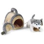 PLYŠ Pes Husky 13cm set s přepravkou Eco-Friendly *PLYŠOVÉ HRAČKY*