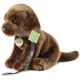 PLYŠ Pes labrador 25cm hnědý s vodítkem Eco-Friendly *PLYŠOVÉ HRAČKY*