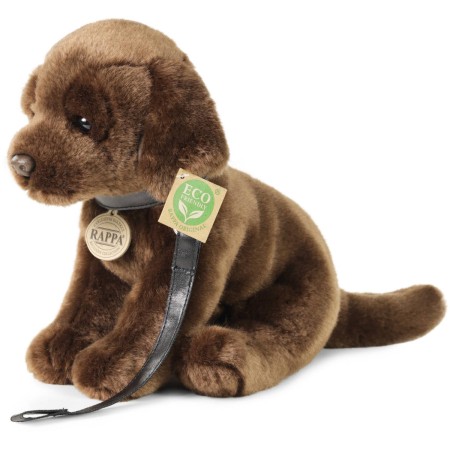 PLYŠ Pes labrador 25cm hnědý s vodítkem Eco-Friendly *PLYŠOVÉ HRAČKY*