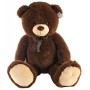 PLYŠ Medvěd hnědý tmavý 100cm s mašlí *PLYŠOVÉ HRAČKY*