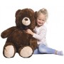PLYŠ Medvěd hnědý tmavý 100cm s mašlí *PLYŠOVÉ HRAČKY*