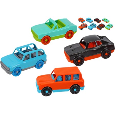 Autíčko baby barevné plastové volný chod 4 druhy 2 barvy