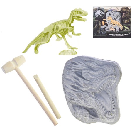Jurský svět malý paleontolog set pro tesání kostry T-Rexe svítí ve tmě