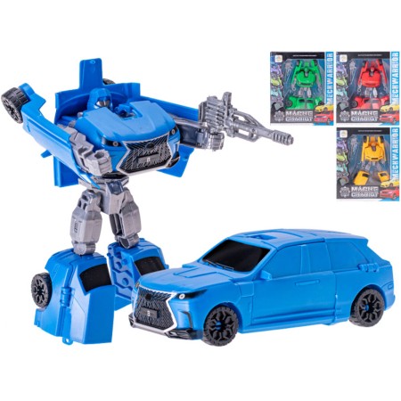 Auto/robot 2v1 transrobot plastový s přeměnou se zbraní 4 druhy