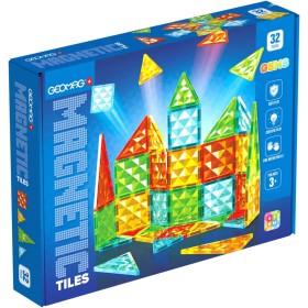 GEOMAG Magnetic Tiles Gems 32 dílků magnetická STAVEBNICE
