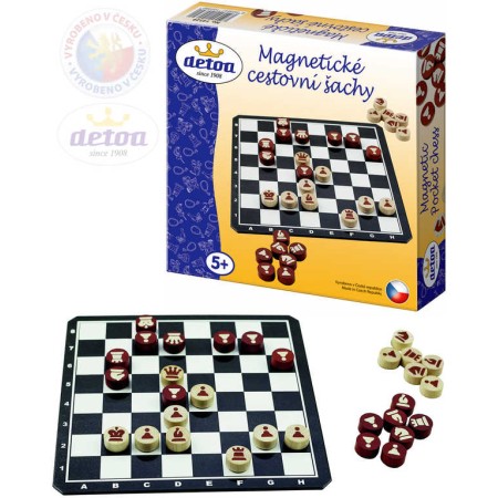 DETOA DŘEVO Hra Šachy cestovní magnetické *SPOLEČENSKÉ HRY*